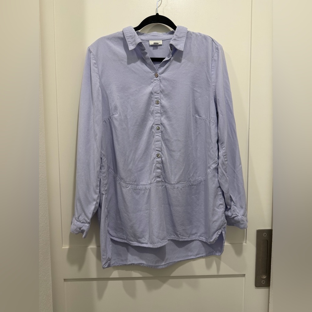 J. Jill Purple Button-Up Shirt Size M Pre-Loved